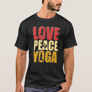 T-shirt Amour Paix Yoga Yoga Vintage