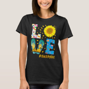 T-shirt Amour Papa Vie Flip Flops Tournesol Été 1
