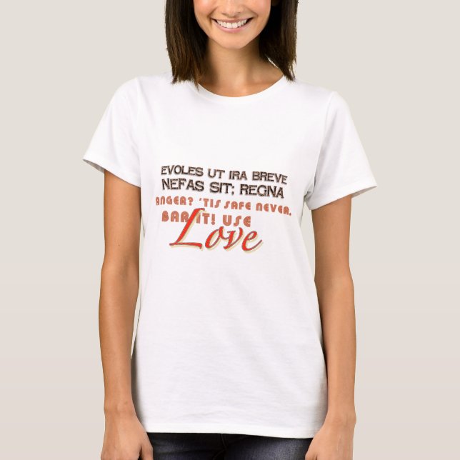 T-shirt Amour, pas colère (Devant)