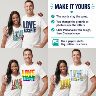 T-shirt Amour personnalisé Accepte le remplissage graphiqu