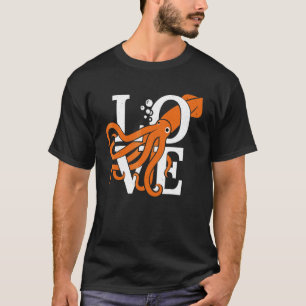T-shirt Amour Pieuvre Seiche Calmar