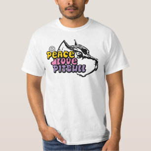 T-shirt Amour Pitbull, anti BSL de paix