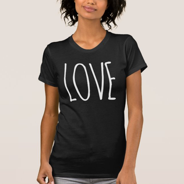 T-shirt Amour, police DIY + couleur (Devant)