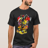 Amour Pompier Noël Fit Mens Tee