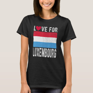 T-shirt Amour pour Luxembourg