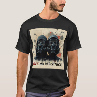 T-shirt AMOUR & RÉSISTANCE Graphique Moderne 2