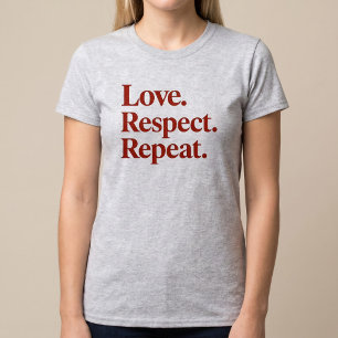 T-shirt Amour. Respect. Recommencer. Couples