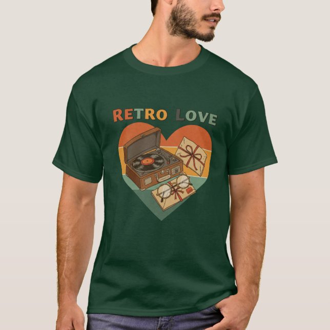 T-shirt Amour rétro (Devant)