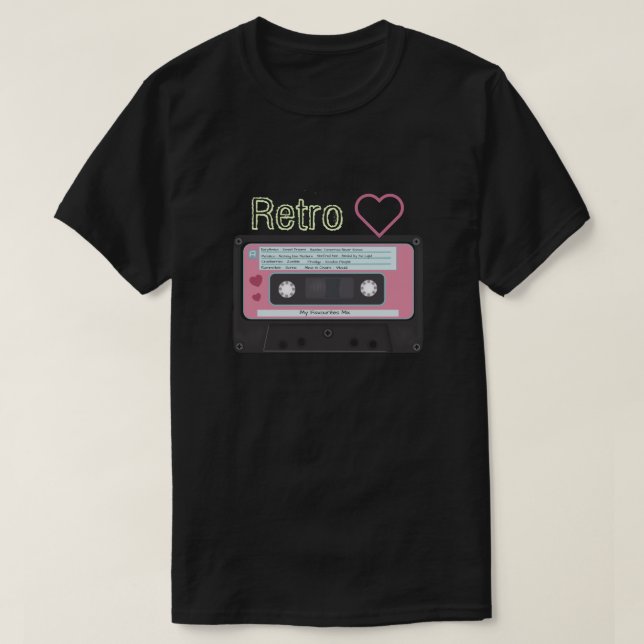 T-shirt Amour rétro (Design devant)