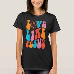 T-shirt Amour Rétro Comme Jésus Dieu Religieux Parole Chré