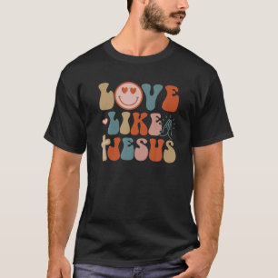 T-shirt Amour Rétro Comme Jésus Sourire Visage Religieux C