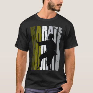 T-shirt Amour Rétro Karaté Combat Anniversaire Olive Vert