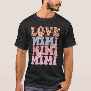 T-shirt Amour Rétro Vintage Mimi Empilée Mimi Va Chérie