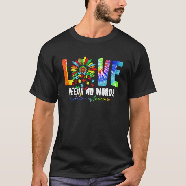 T-shirt AMOUR Sensibilisation sur l'autisme n'a pas besoin (Devant)