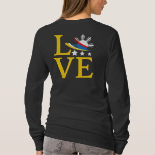 T-shirt Amour - Typographie du drapeau philippin
