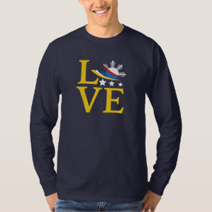 T-shirt Amour - Typographie du drapeau philippin