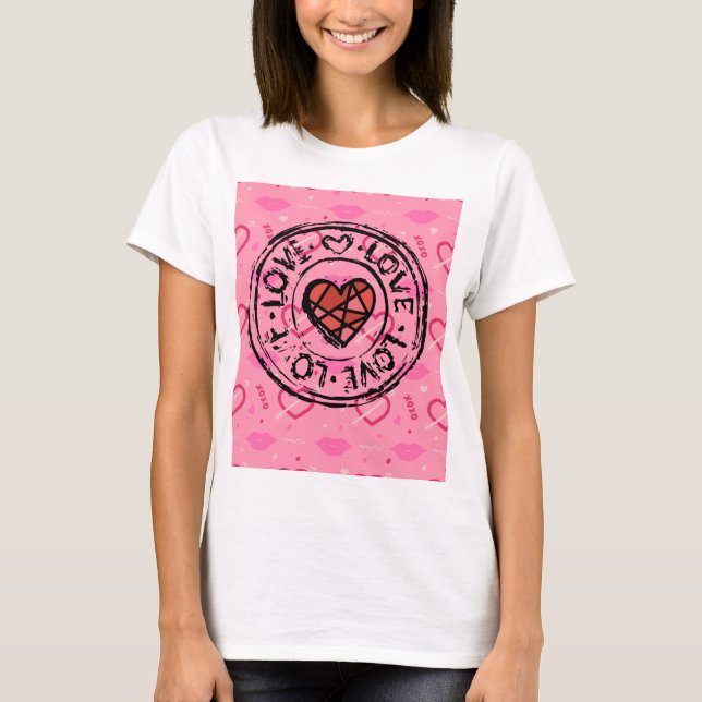 T-shirt amour valentine (Devant)