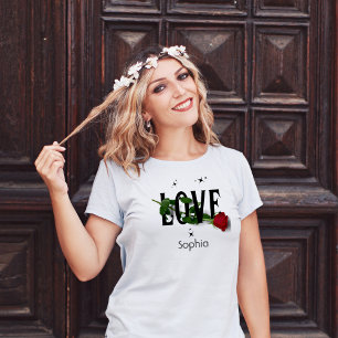 T-shirt Amour - Valentine Day Positivity Rose moderne