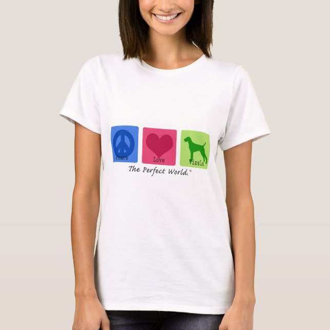 T-shirt Amour Vizsla de paix (Devant)