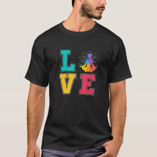 T-shirt Amour Yoga Lotus Fleur Méditation Pose Yoga Vie