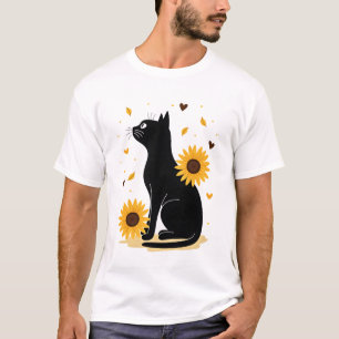 T-shirt Amoureux Chat Tournesol Arbre de Noël Tournesol Ch