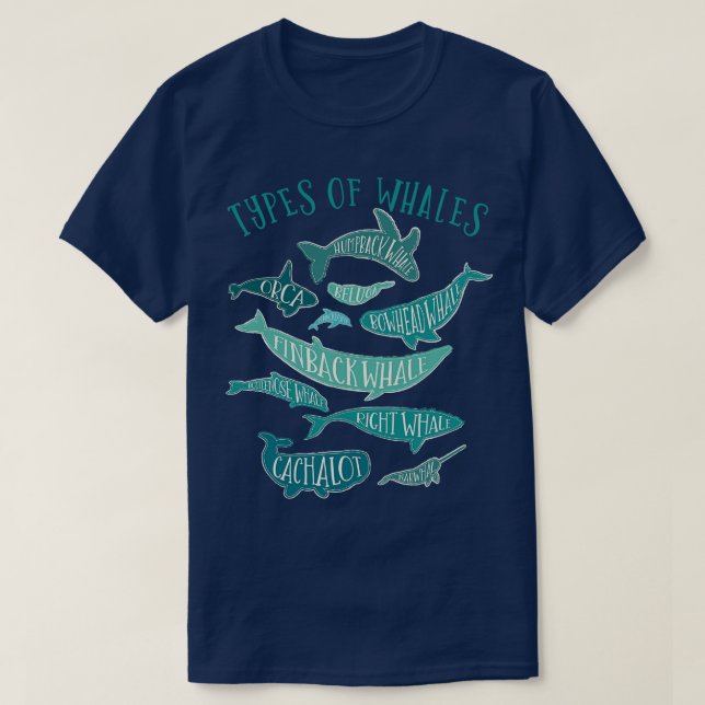 T-shirt Amoureux de baleine vintage Conception 1 (Design devant)
