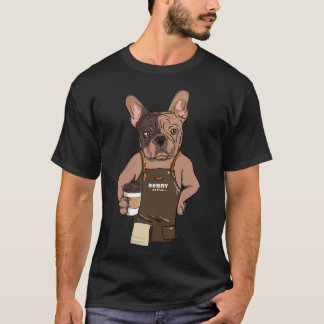 T-shirt Amoureux de café bouledogue