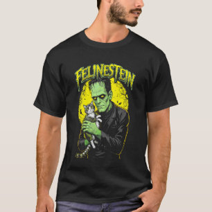 T-shirt Amoureux de chat de Frankenstein Felinestein Hallo