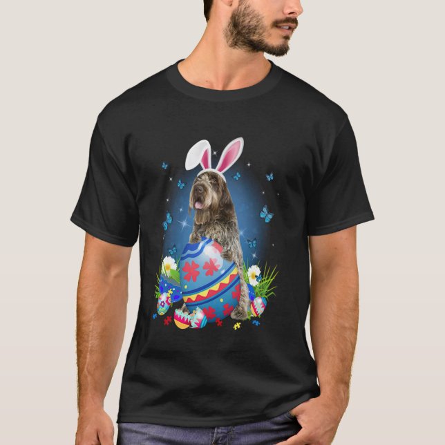 T-shirt Amoureux de chien griffon k wire cute de Pâques (Devant)
