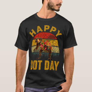 T-shirt Amoureux de dinosaures T Rex rétro pois joyeux poi