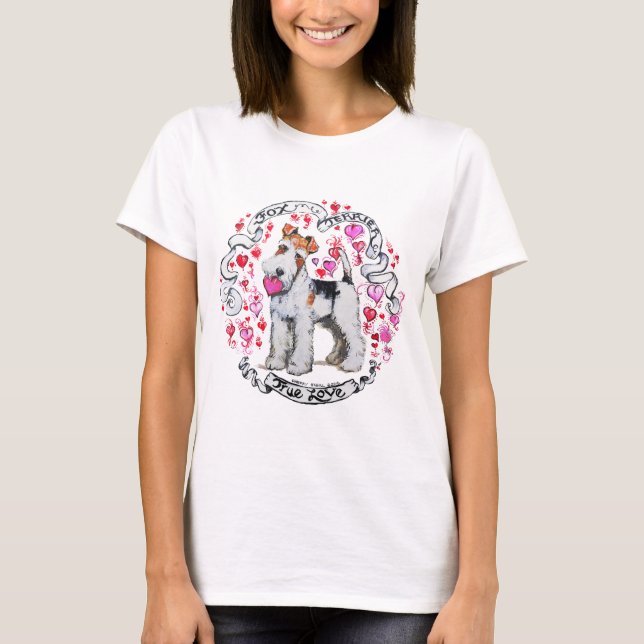 T-shirt Amoureux de Fox Terrier (Devant)