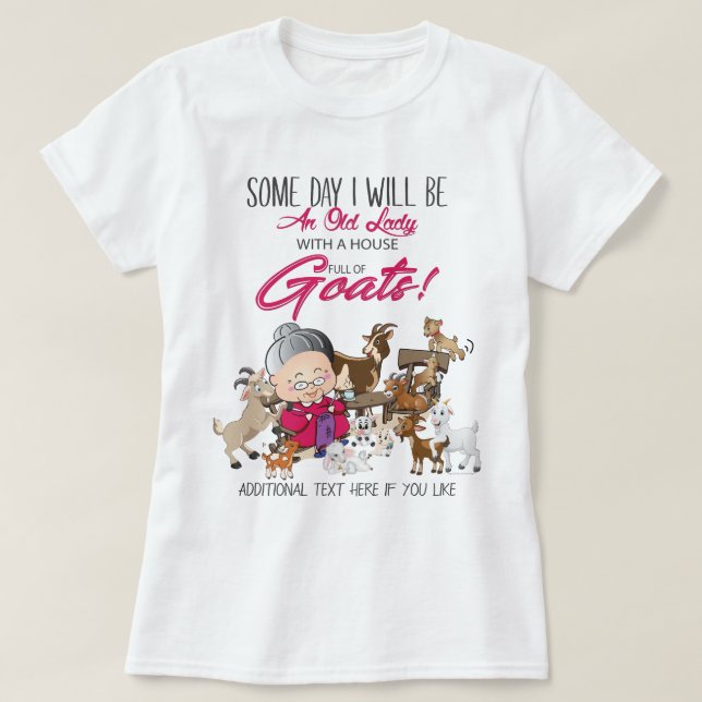 T-shirt Amoureux de la chèvre - Maison de la vieille dame  (Design devant)