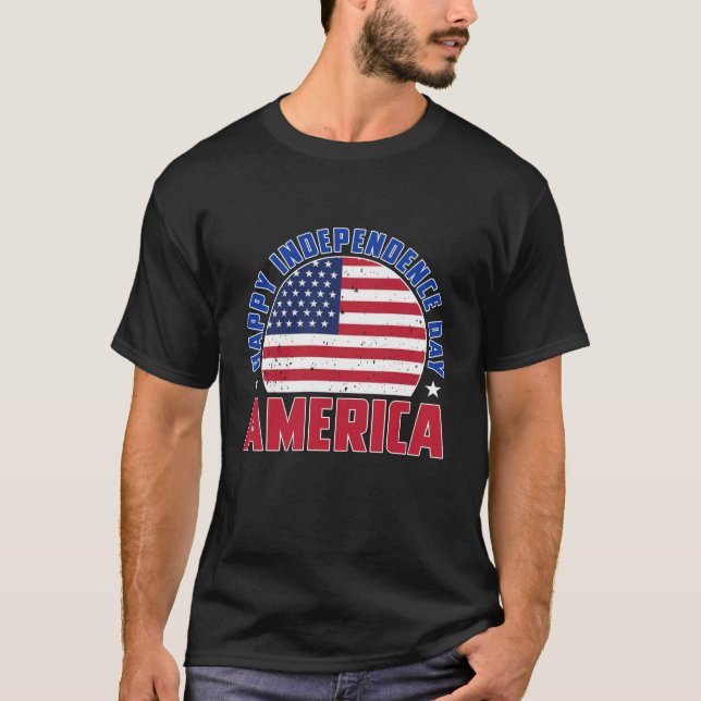 T-shirt Amoureux de la fête de l'indépendance américaine 4 (Devant)