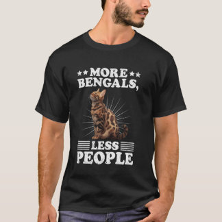 T-shirt Amoureux de les chats du Bengale PLUS DE BENGALS M