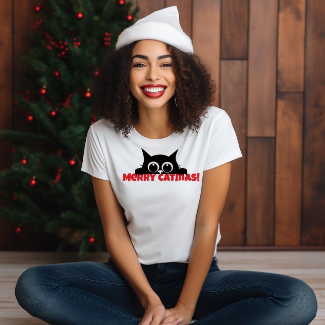 T-shirt Amoureux de les chats noirs drôles Noël catmas T-S (Créateur téléchargé)