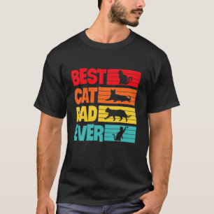 T-shirt Amoureux de les chats Vintage Meilleur Chat Papa J