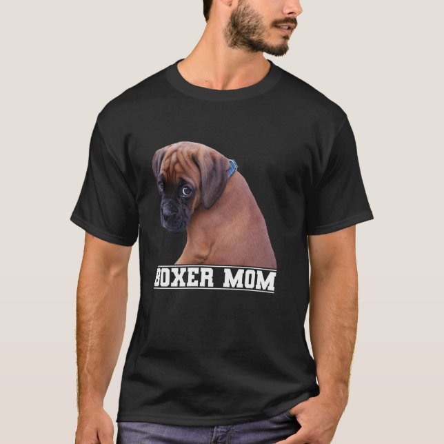 T-shirt Amoureux de les chiens Boxer Maman (Devant)