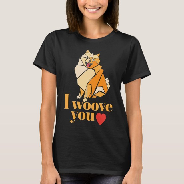 T-shirt Amoureux de les chiens de Poméranie (Devant)