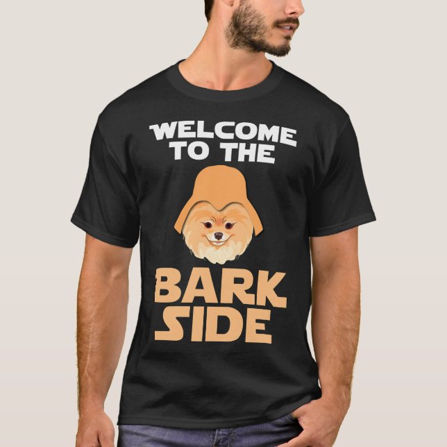 T-shirt Amoureux de les chiens de Poméranie Funny Bark côt (Devant)