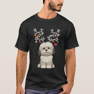 T-shirt Amoureux de les chiens Havanais Reindeer Antlers C