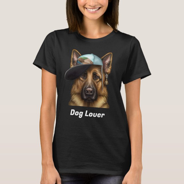 T-shirt Amoureux de les chiens personnalisés (Devant)