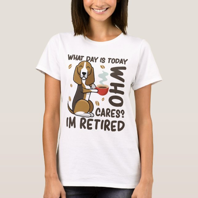 T-shirt Amoureux de les chiens Quel jour est-ce aujourd'hu (Devant)