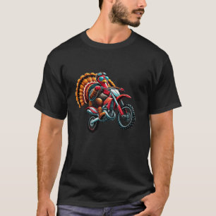 T-shirt Amoureux de moto Thanksgiving Drôle Turquie équita