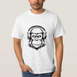 T-Shirt Amoureux de Musique Gorille
