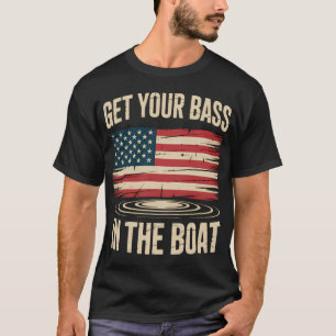 T-shirt Amoureux de pêche drôles pêcheur drapeau américain