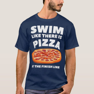 T-shirt Amoureux De Pizza Piscine Amoureux Design Swimmer 
