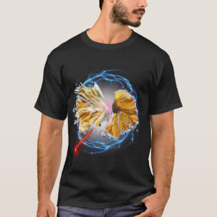 T-shirt Amoureux de poissons Betta Art – Combattant colo