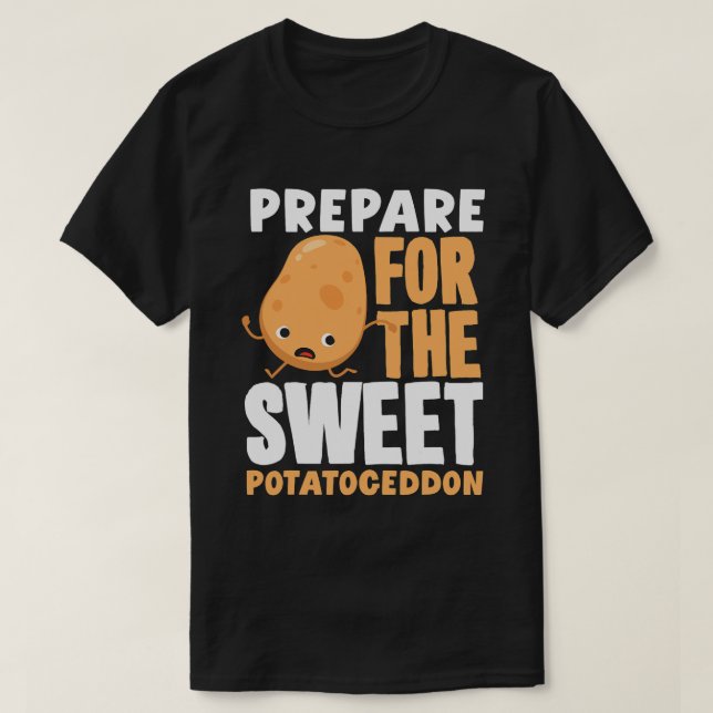 T-shirt Amoureux De Pomme De Terre Sucrée Préparer Pour La (Design devant)