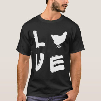 T-shirt Amoureux de poulet Silhouette propriétaire de poul