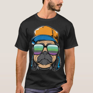 T-shirt Amoureux de pug et de chien hipster drôle pug